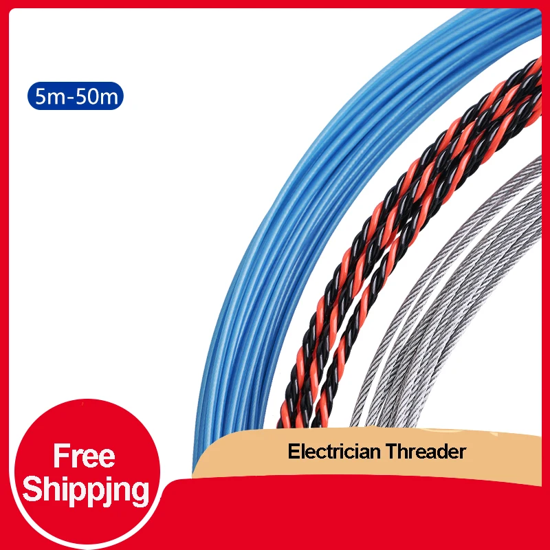 Electrician Threader Steel Wire Pipeline Dark Wire Pipe  Lead Wire  Network Cable Pay-off String Puller