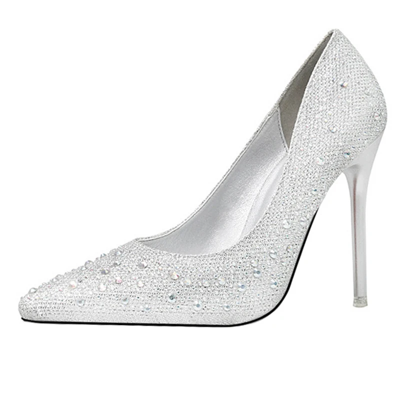 Туфли-лодочки для свадебной вечеринки с закрытым носком Женская обувь на тонком