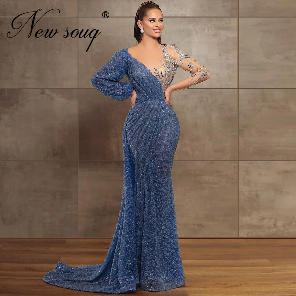 

Вечерние платья ручной работы с бисером, коллекция 2020 года, длинные платья в стиле Саудовской Аравии, платья в стиле знаменитостей Дубая, Пл...