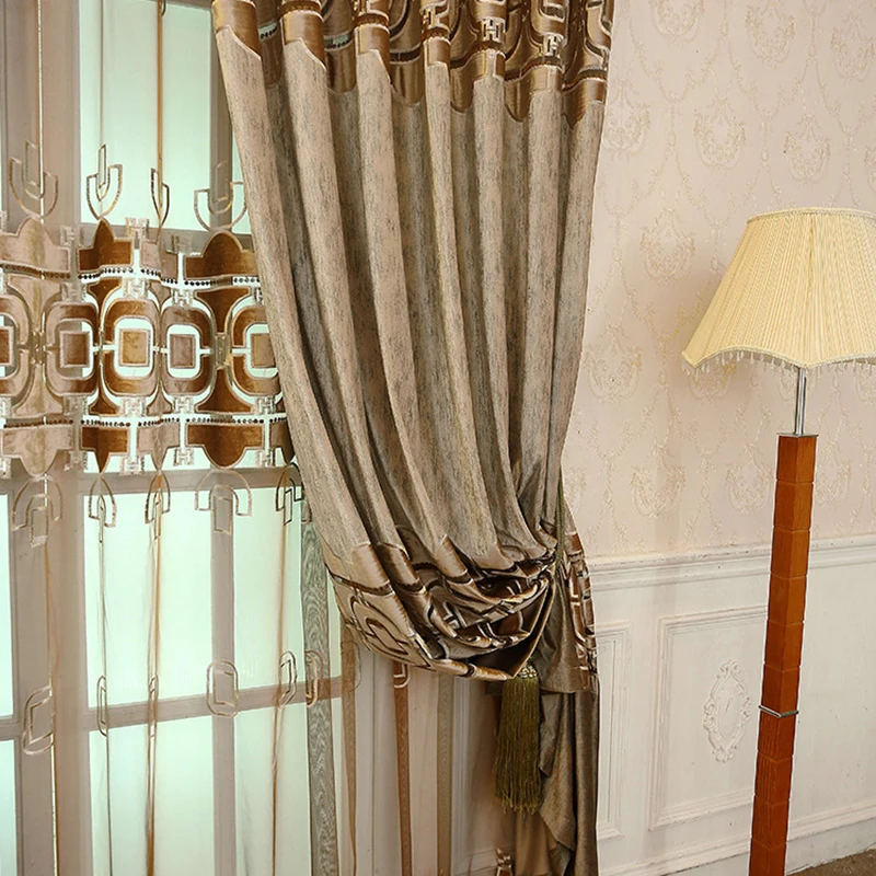 Тюль для кухни спальни гостиной виллы вышитые шторы с вышивкой в китайском стиле