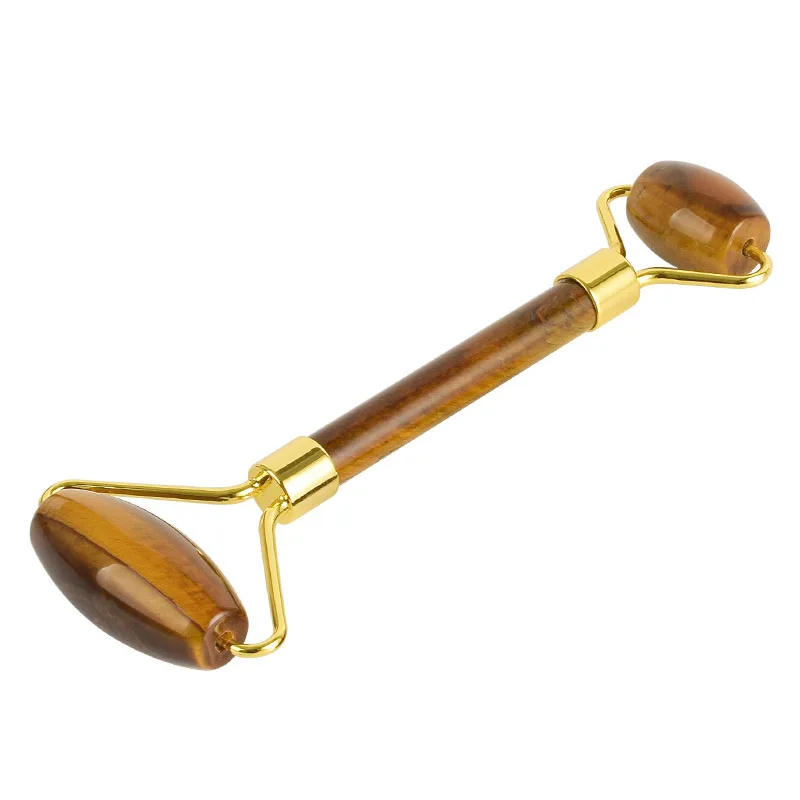 Натуральный тигровый глаз массажный ролик для лица нефритовый Gua Sha набор