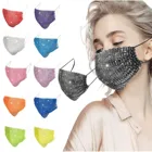 56 шт., многоразовые женские маски с блестками