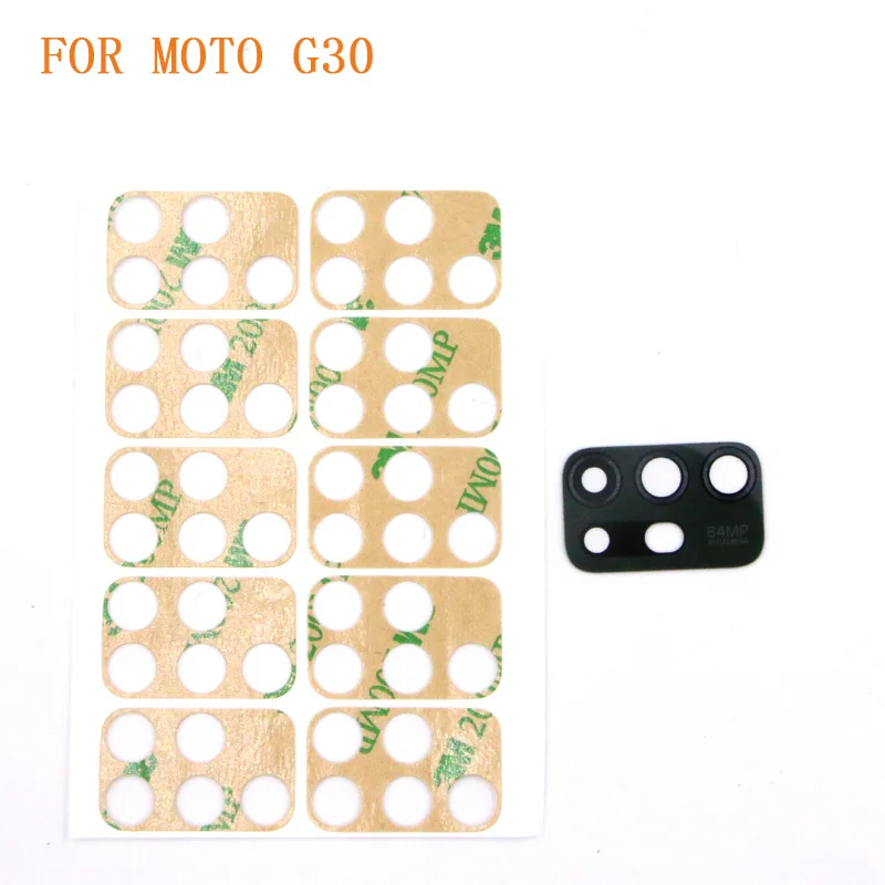 

Free Shipping 50PCS Real Camera Lens For Motorola Moto G10 G30 Back Camera Glass Lens Camera Glass Lens With Adhesive Sticker