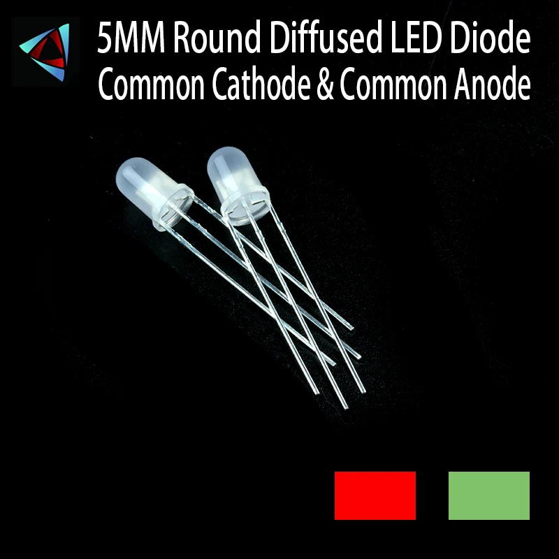 

1000Pcs 5MM Diffused Red&Yellow Green Common Cathode & Anode Round LED Diode