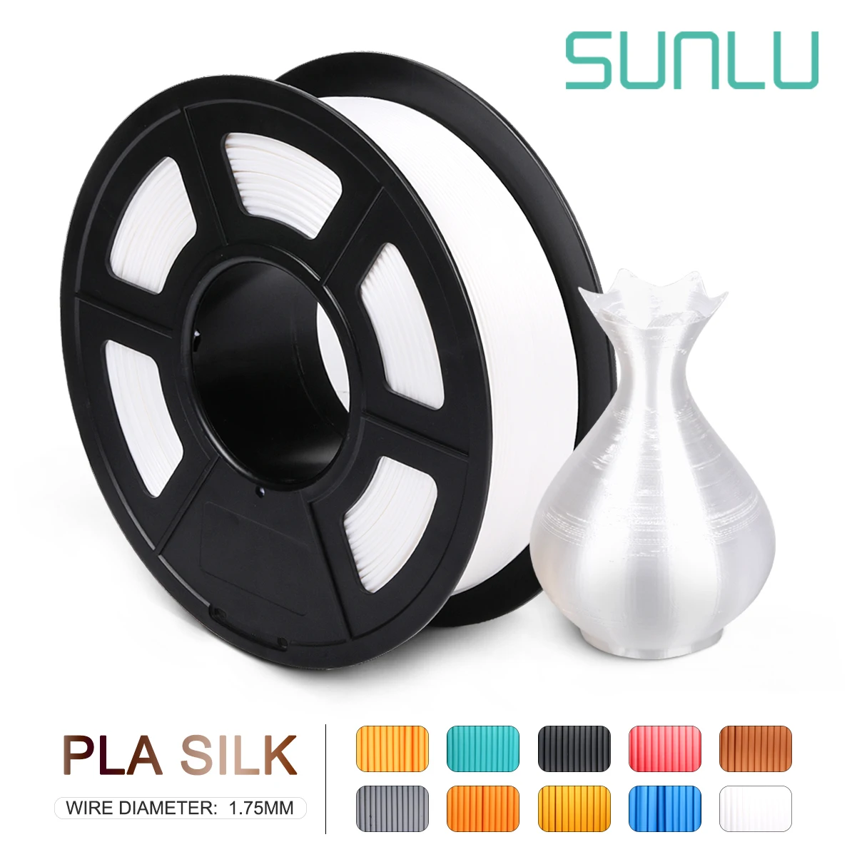 Sunlu шелковая нить Pla 1 кг 75 мм 3d для 3D принтера полноцветная Экологичная