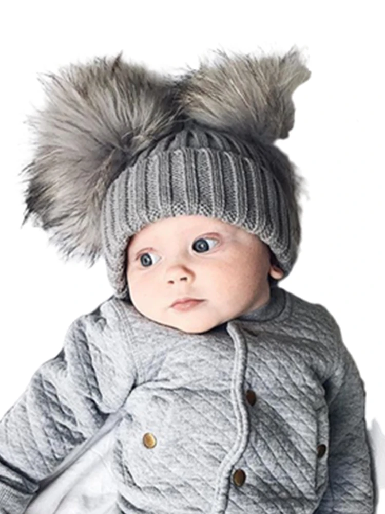 Зимние шапки для детей детская шапка с помпоном шапочка девочки малыша ушанка