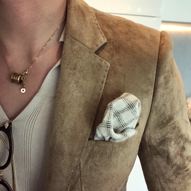 Deerskin английский костюм Джокера модная осенняя одежда Повседневный приталенный