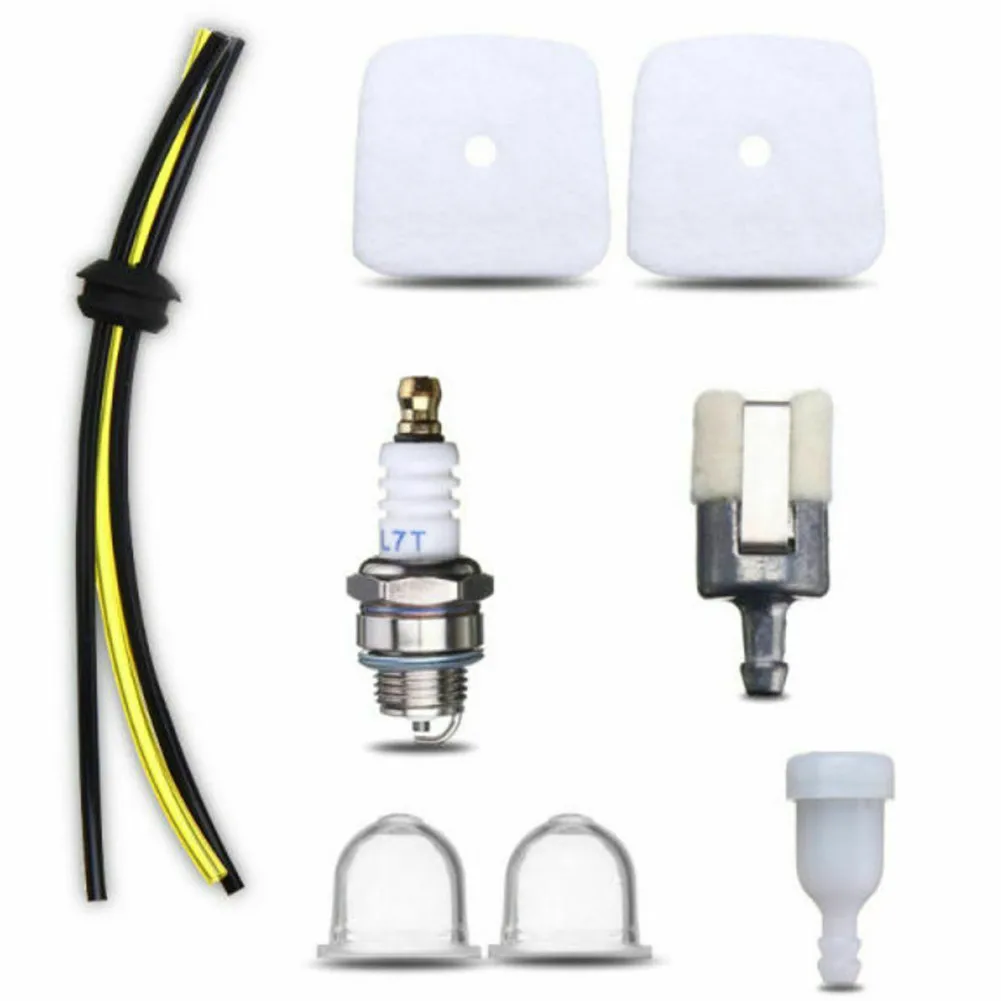 Service Set For Echo SRM2100 SRM 2400 FUXTEC Brushcutter Grass Trimmer Hose Filter Candle Primer Pump spark plug air filters New