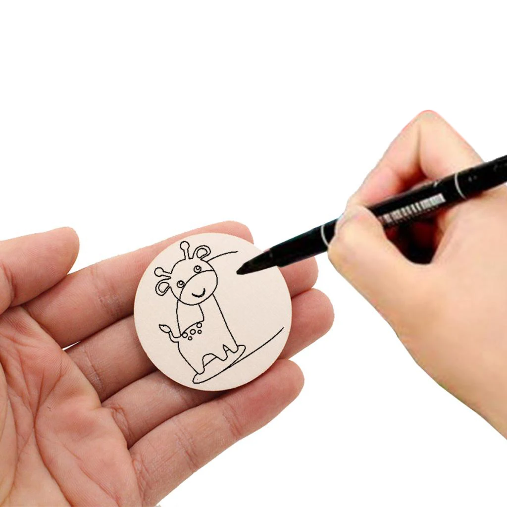 25X круглые деревянные штук украшения незаконченные выращиваемого на древесном