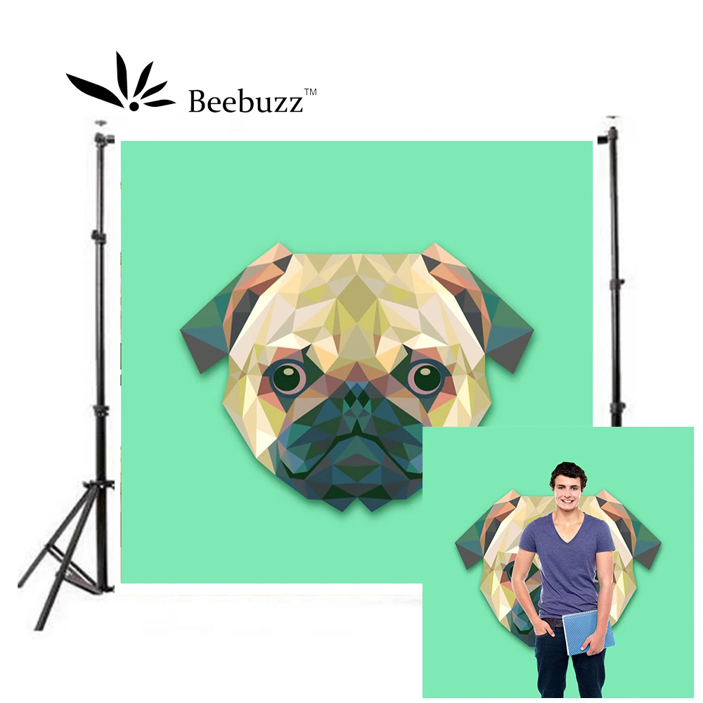 

Cartoon Pet Dog Head Photography Backdrop Cartoon Pattern Background Photography Studio Props