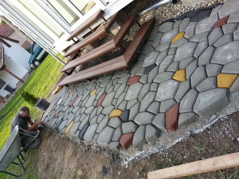 Искусственная 19x19x1 5 ''бетонная дорожка литье под камень форма для дорожек