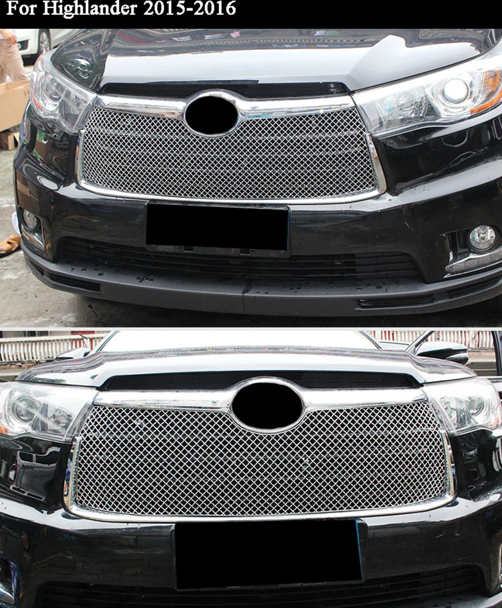 Решетка решетки автомобиля из нержавеющей стали для Toyota Highlander 2009 2010 2011