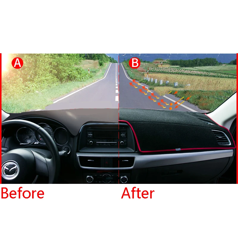 

Mat Sun Polyester Cover Heat insulation trim Fit For Mazda CX-5 CX5 2013-2016