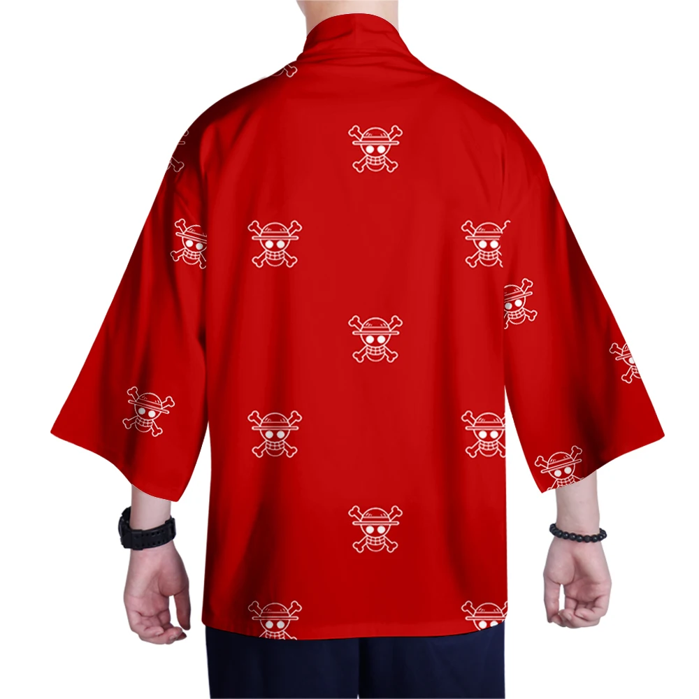 One Piece Japanese Kimono new print Luffy Cardigan Cosplay Shirt Summer Kawai One Piece Kimono cardigan samurai costume clothing