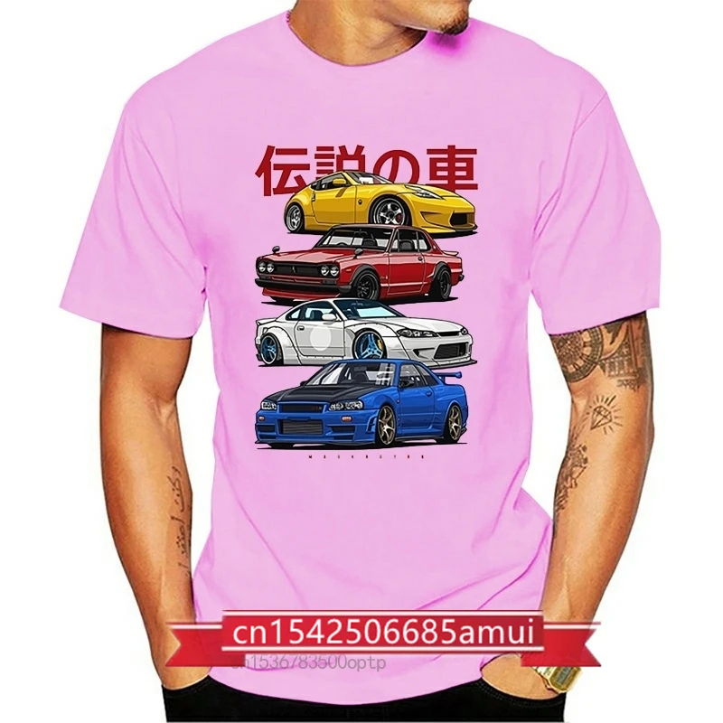 

Men Funny T Shirt Cotton Short Sleeve Tshirts Women T-Shirt JDM Mix. Skyline R34 Silvia S15 Hakosuka And 370Z