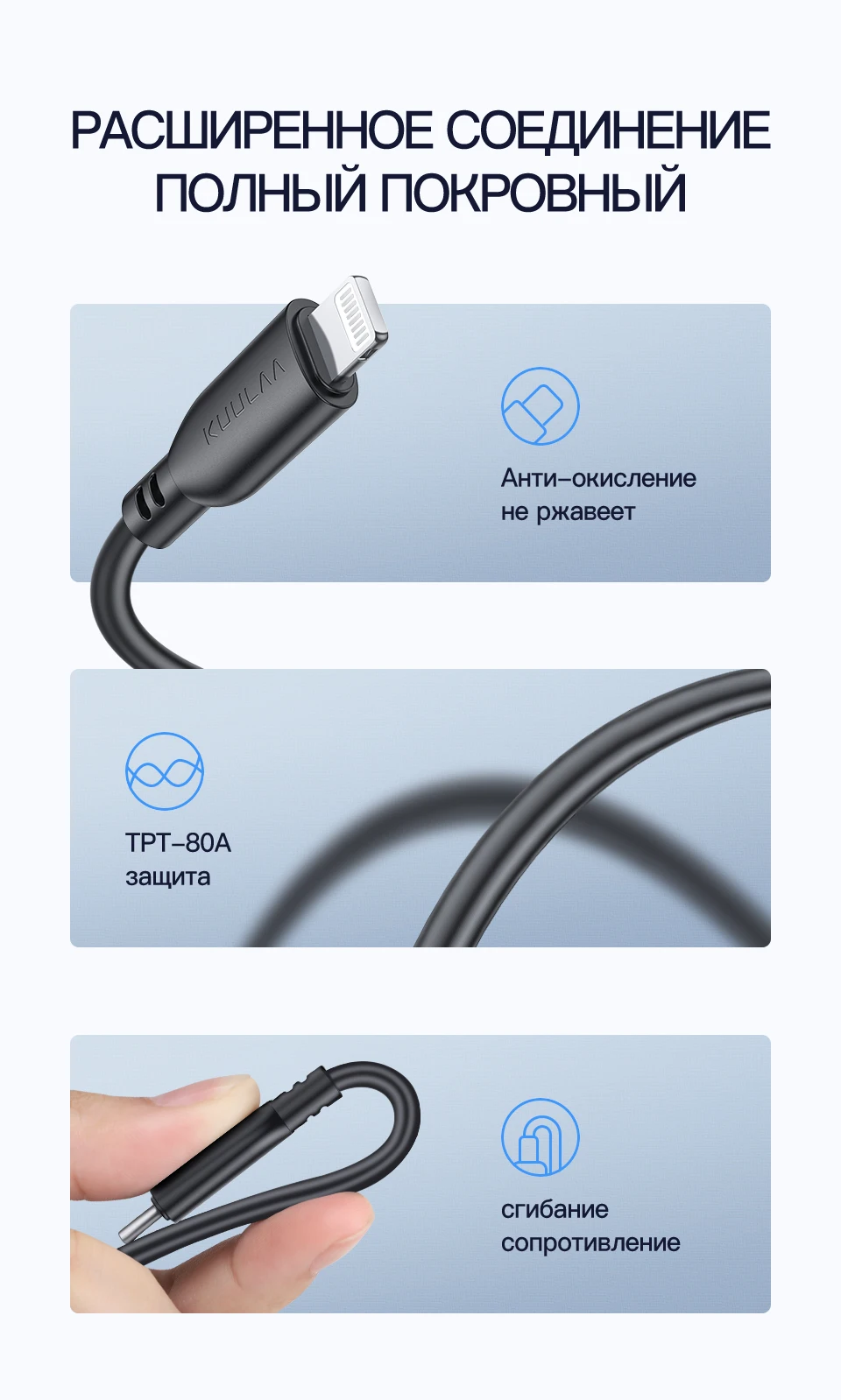 KUULAA MFi USB C к Lightning Кабель для iPhone 11 Pro Max X XS 8 XR 18 Вт PD Быстрая зарядка usb type C кабель для Macbook USB-C шнур
