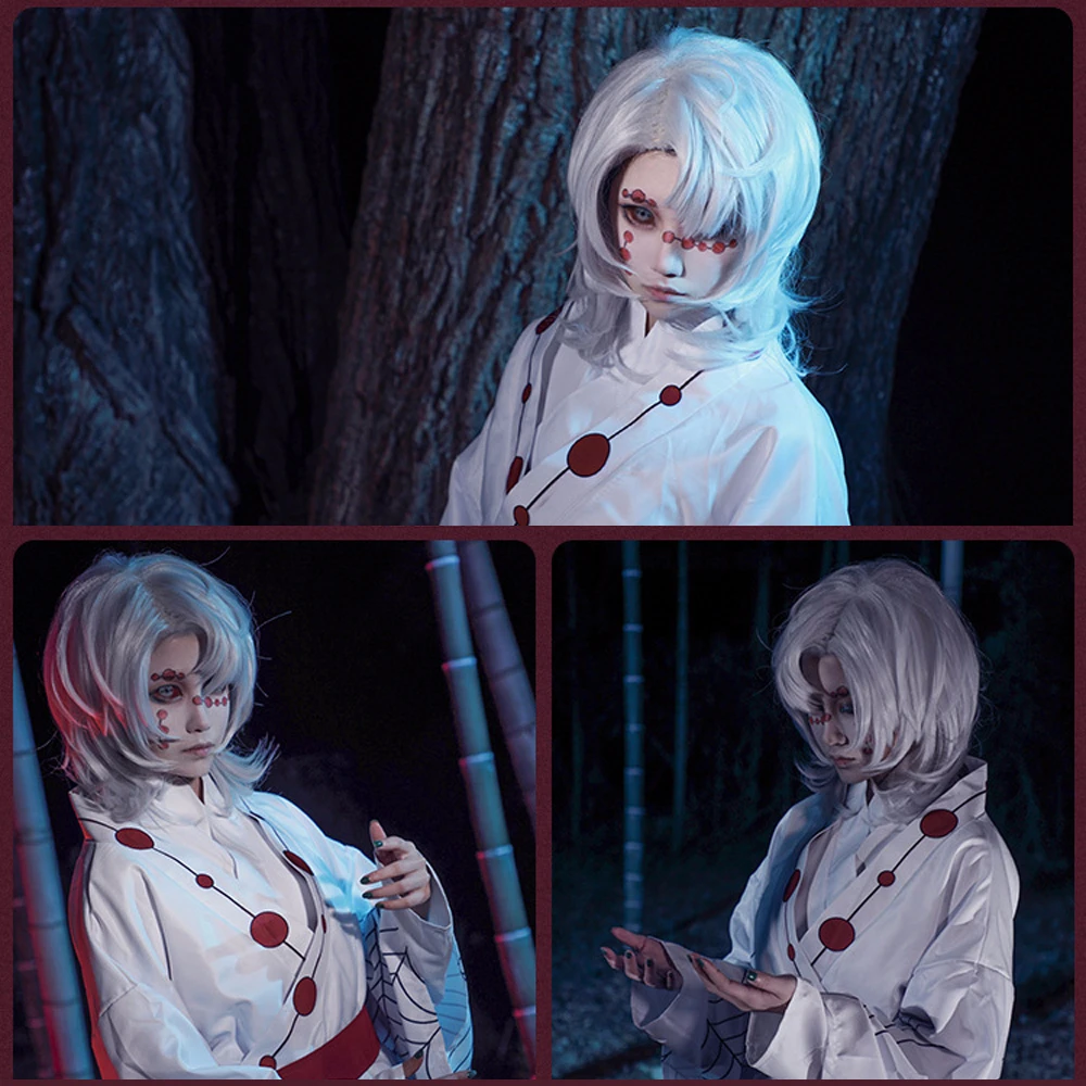 

Anime Demon Slayer Kimetsu No Yaiba Spider Rui Mother Sister Cosplay Costume Mens Full Set Kimono Halloween Party Costume