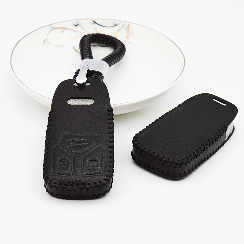 Чехол для автомобильного ключа Audi A4L A4 B9 B8 Q5 Q7 TT TTS 8S 2017 тканый брелок с 3 кнопками