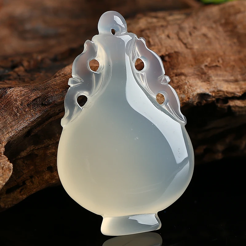 Аутентичные Природный оригинальный нефрита миелина подвеска в виде вазы модные