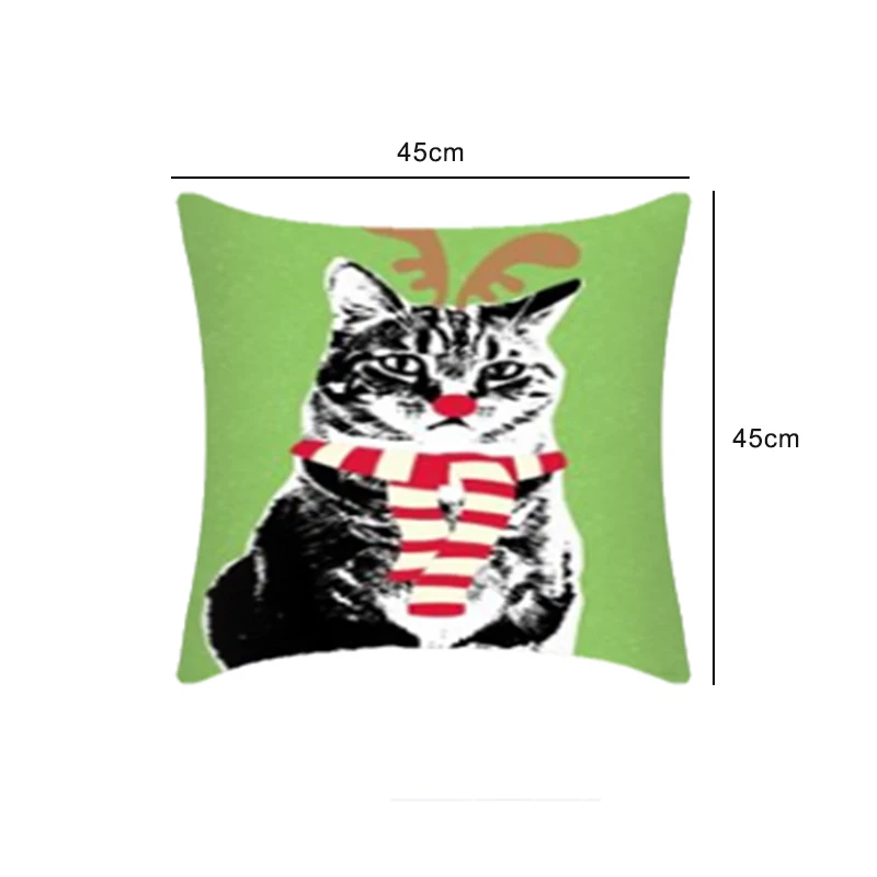

Christmas Cushion Cover Linen Pillow Cover for Sofa Car Home Decoration Funda Cojin For Living Room Nordic Decor