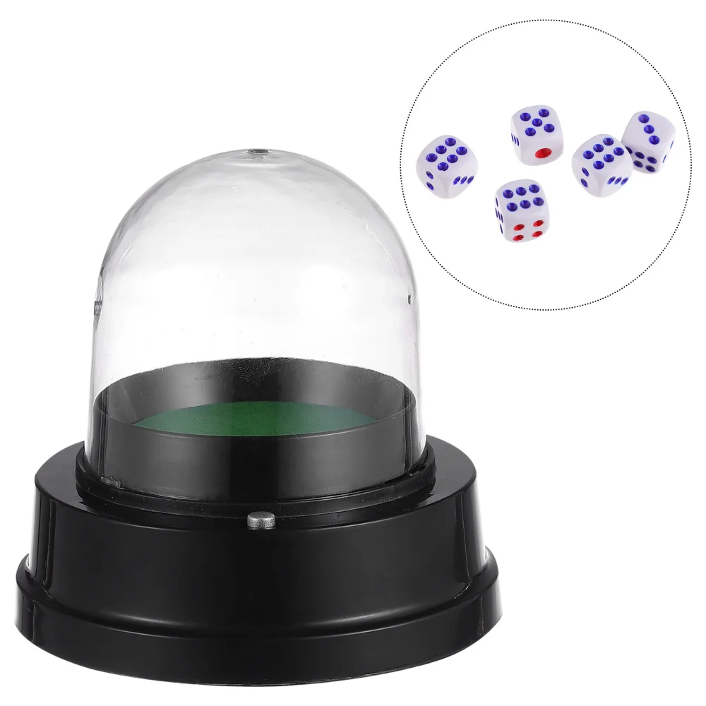 

1 set Electric Dice Cup Bar Automatic Dice Roller Cup with Dice (Battery)