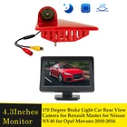 2 в 1 Автомобильный тормоз светильник заднего вида Камера Led с 4,3 