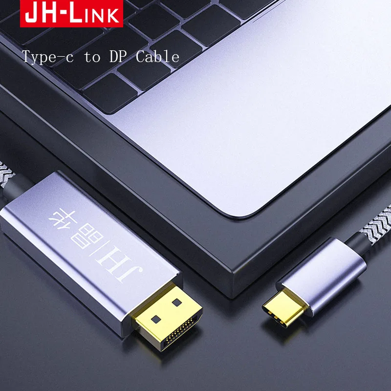 

JH-LINK USB C DisplayPort Cable 4K 60Hz USB Type C 3.1 to DP Adapter USB to DP UHD External Video