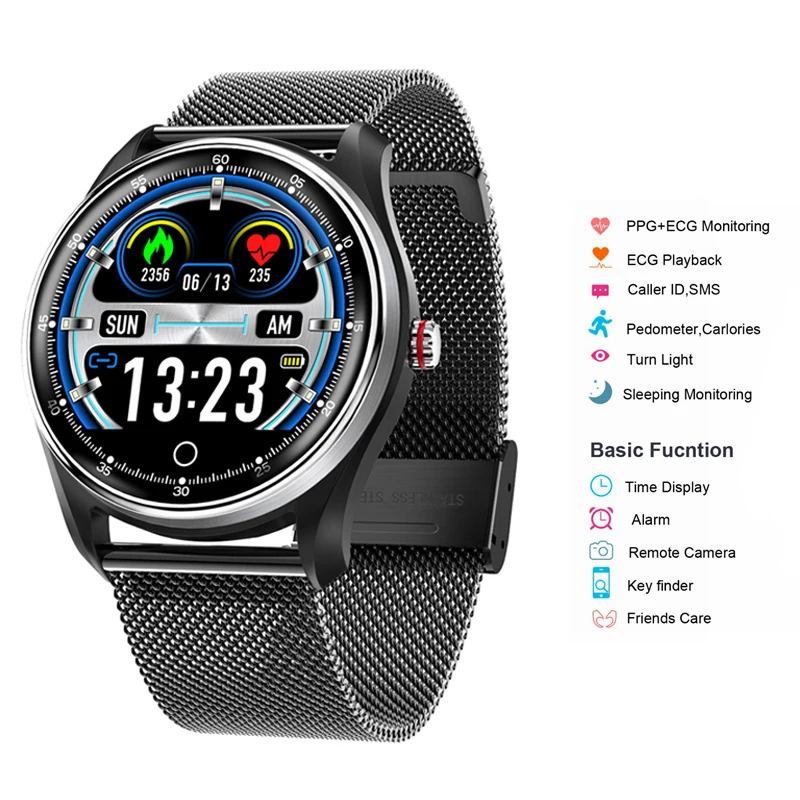 

2020 NEW MX9 ECG Smart Watch Blood Pressure PPG Heart Rate Blood Pressure Monitor Multi-languages Smartwatch Clock For Men Women