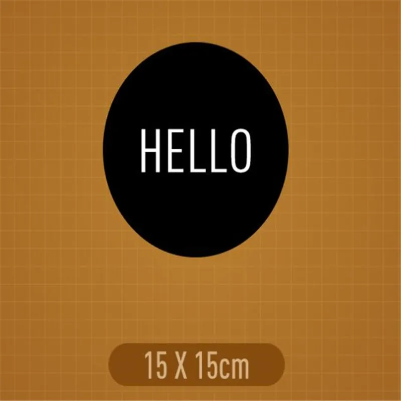 Креативный черный hello стикер теплопередача футболка DIY патч аксессуары наклейка