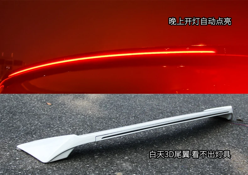 

ABS Plastic Painted Black Red White Color Rear Spoiler Trunk Boot Wing Spoiler With Led Light For Mazda 6 ATENZA 2014-2020
