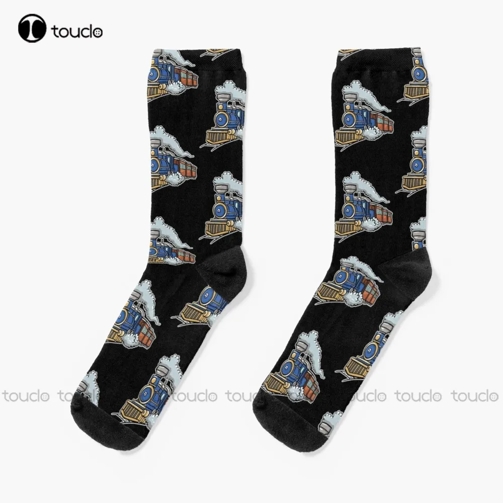 Train Railroad Socks Softball Socks Women Christmas New Year Thanksgiving Day Gift Unisex Adult Teen Youth Socks Custom