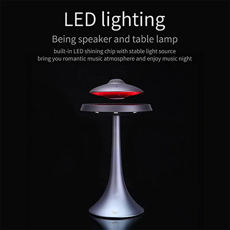 Levitating UFO Bluetooth Led Table Lamp Magnetic Suspension Speaker Surround Sound Night Lights Creative Gifts