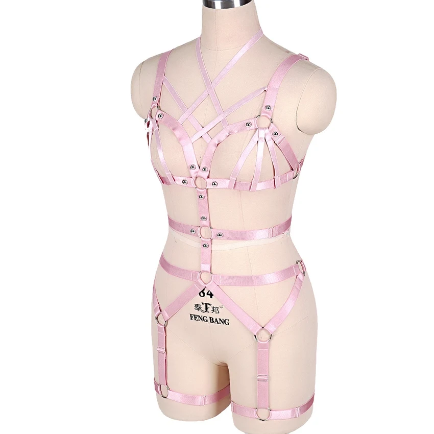 Женский бюстгальтер с эластичным поясом розового цвета ремнем большого размера