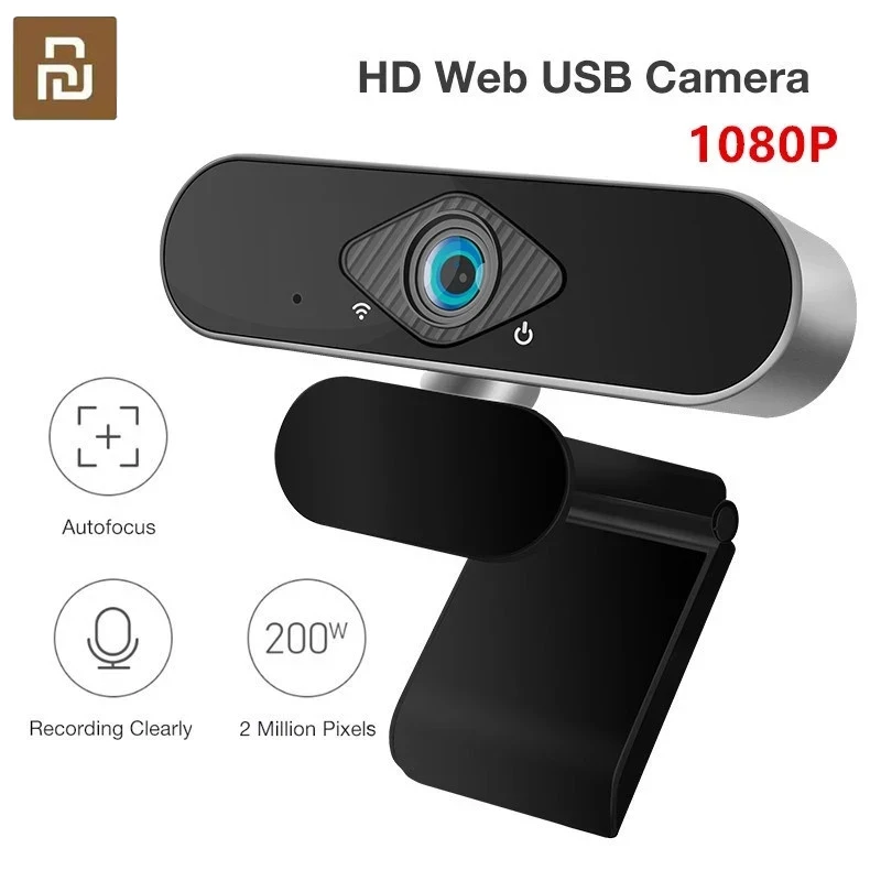 Веб-камера Youpin Xiaovv HD, 1080P, 200 Вт, автофокус, широкий угол обзора 150 градусов, встроенный микрофон с шумоподавлением