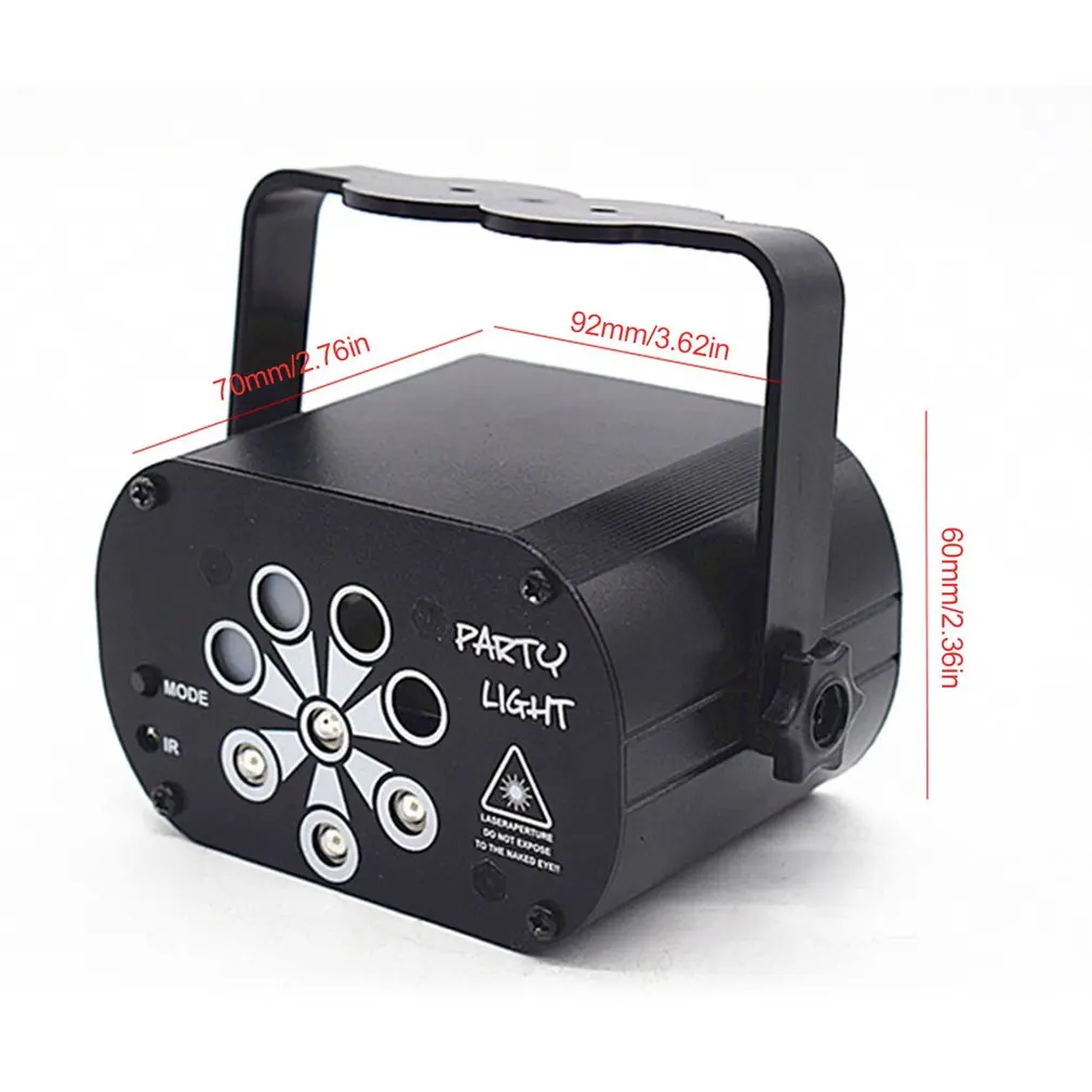 

6 Holes 60 Patterns USB Type Sky Projector KTV Bar Household Laser Flash Remote Control Colorful Atmosphere Lamp