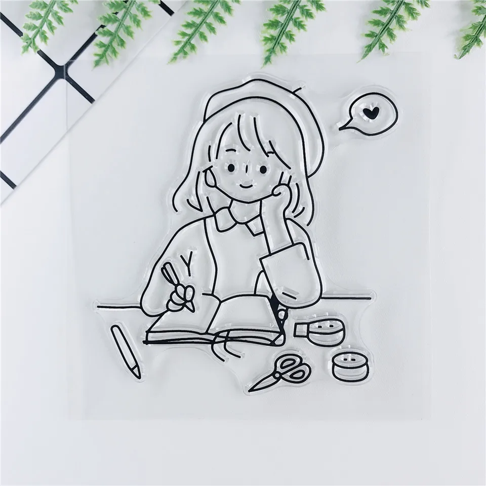 10*10 Bullet Journal Girl прозрачная печать штампов для DIY скрапбукинга резиновый штамп