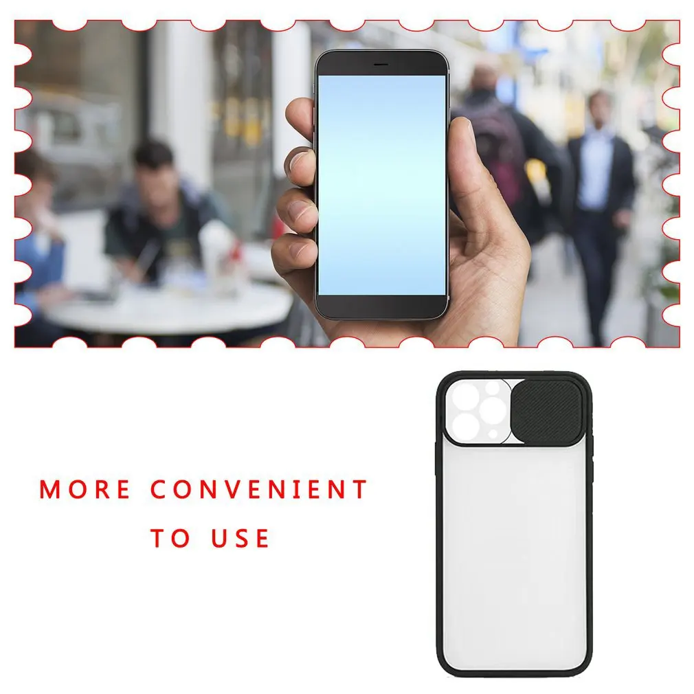 

For Iphone 11 Pro Solid Color Frosted Push-pull Phone Case Silica Gel Back Cover Soft Mobile Phone Case