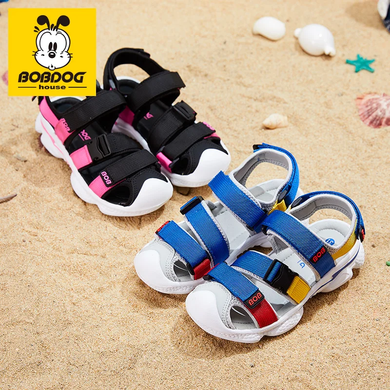 BOBDOG house kid shoes new color matching breathable baby comfortable non-slip casual boys and girls sandals 9211 | Мать и ребенок