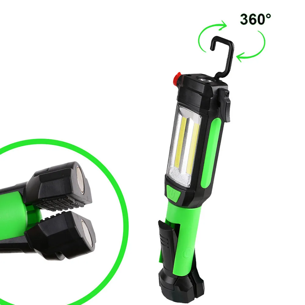 

COB LED Flashlight Car Emergency Tool Flashlight Inspection LED Lamp Rechargeable Torch Work