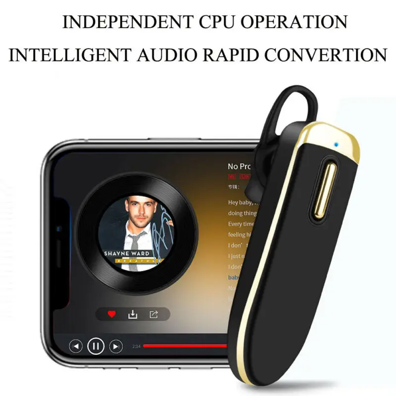2019 New Wireless Earphone Bluetooth Headset Business Long standby Headphone Hands Free Earpiece For iPhone Android iOS Samsung |