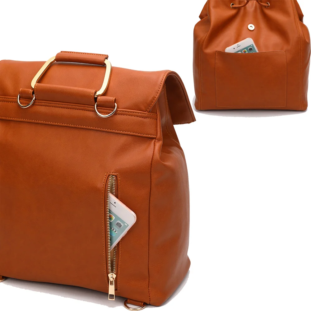 Сумка для подгузников из пу кожи модный рюкзак на плечо матери и ребенка отправки