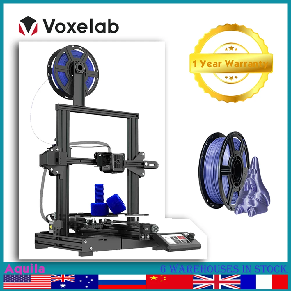 3D принтер Voxelab Aquila полностью металлический размер печати 220*220*250 мм высокая
