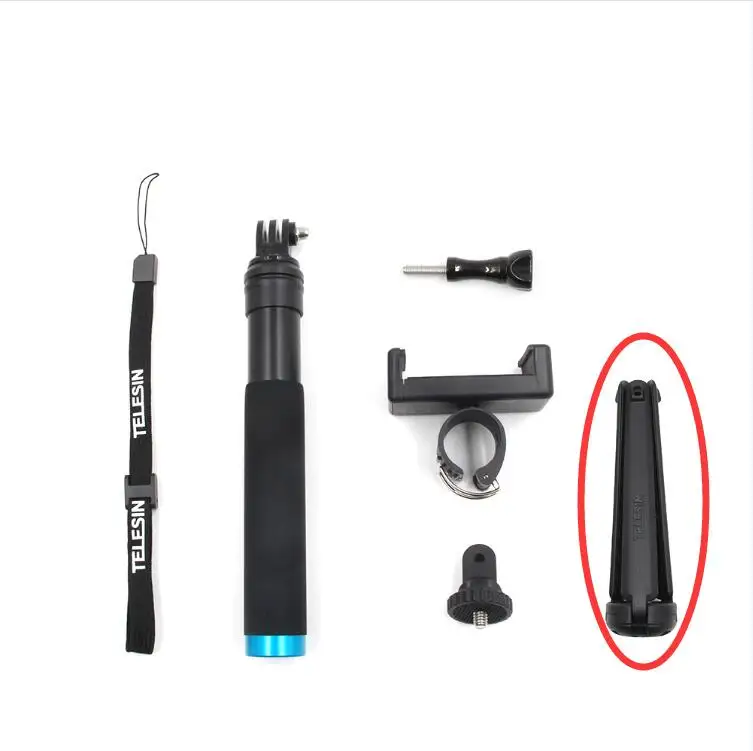 A Package Выдвижной Штатив ручной монопод для DJI Osmo Xiaomi Yi 4k 2 GoPro 7 6 5 4 аксессуары для мобильного телефона - Цвет: A Package