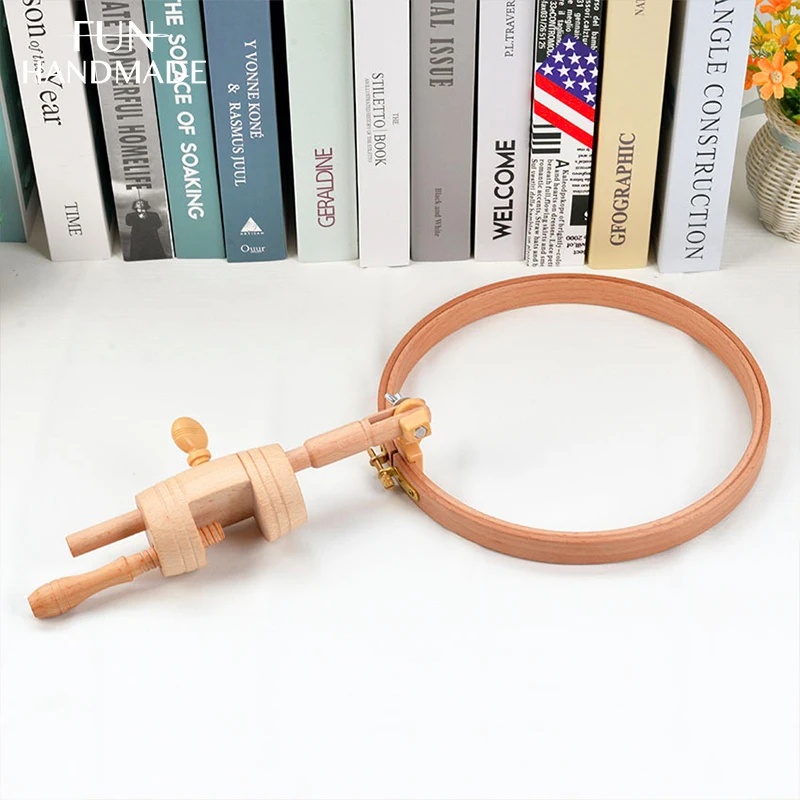 Настольный деревянный обруч для вышивки сделай сам вращающаяся подставка