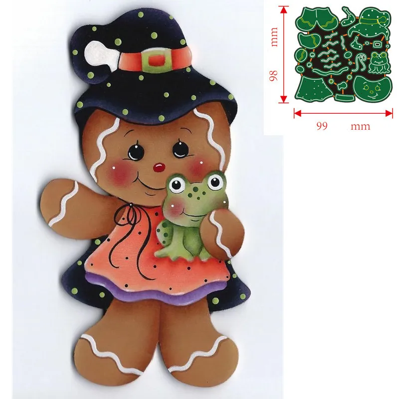 

Metal Cutting Dies Female gingerbread man Scrapbooking Paper Cards Decorative Craft Embossing