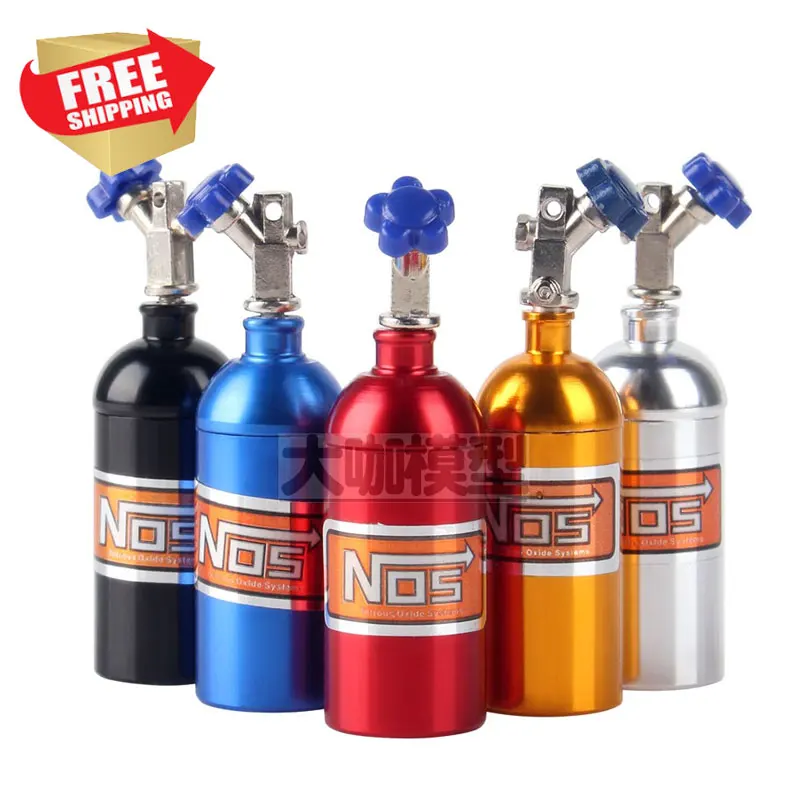 

RC Parts 1/10 Decoration NoS metal simulation nitrogen bottle with cable tie SCX10 TRX4 D90 option parts
