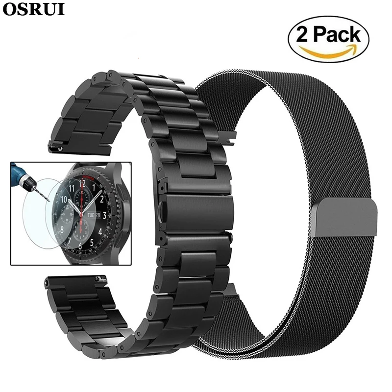 22 мм универсальный ремешок Миланская петля для Samsung Gear S3 Classic/S3 Frontier/galaxy watch 46