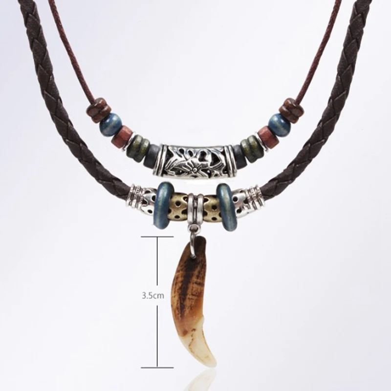 Винтажный Длинный буддийский кулон из дерева малы и ожерелье в этническом