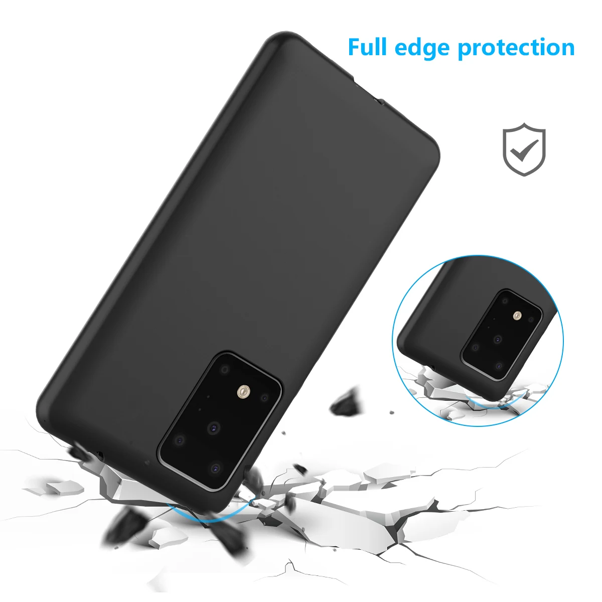 Чехол для Samsung Galaxy S20 Plus силиконовый мягкий ТПУ защитный бронированный