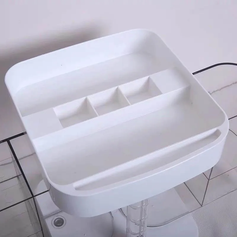 

Double Door Cosmetic Organizer Dustproof Desktop Lipstick Rack Transparent Makeup Dressing Table Skin Care Products Storage Box